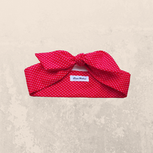 Load image into Gallery viewer, Red Pin Dot Hair Scarf