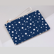 Load image into Gallery viewer, Navy Dotty Clutch Bag