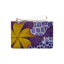 Load image into Gallery viewer, Purple Ankara Print Clutch Bag