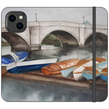 Load image into Gallery viewer, River Scene Illustrated iPhone Wallet Case