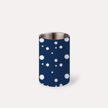 Load image into Gallery viewer, Navy Blue Dotty Print Wine Chiller Bucket