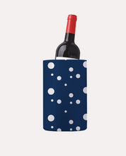 Load image into Gallery viewer, Navy Blue Dotty Print Wine Chiller Bucket