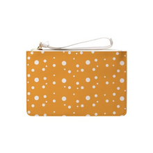 Load image into Gallery viewer, Golden Yellow Dotty Clutch Bag