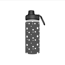 Load image into Gallery viewer, Grey Dotty Thermal Water Bottle