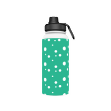 Load image into Gallery viewer, Jade Green Dotty Thermal Water Bottle