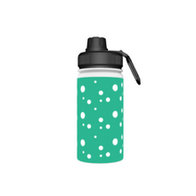 Load image into Gallery viewer, Jade Green Dotty Thermal Water Bottle