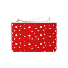 Load image into Gallery viewer, Red Dotty Clutch Bag
