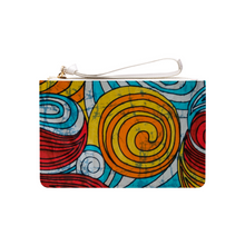 Load image into Gallery viewer, Ankara Blue And Yellow Clutch Bag