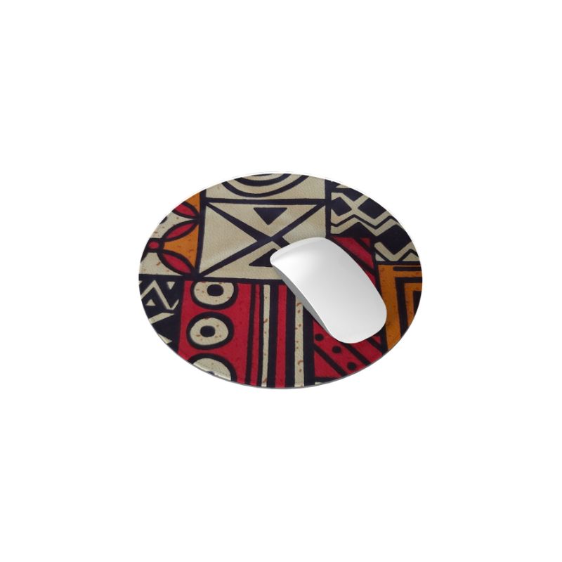Ankara Brown And Red Print Mouse Mat