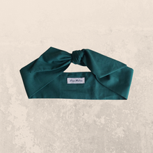 Load image into Gallery viewer, Dark Green Cotton Hair Scarf