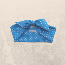 Load image into Gallery viewer, Turquoise Polka Dot Hair Scarf
