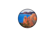Load image into Gallery viewer, Mountainscape Print Magnetic Phone Charger and Stand