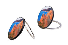 Load image into Gallery viewer, Mountainscape Print Magnetic Phone Charger and Stand