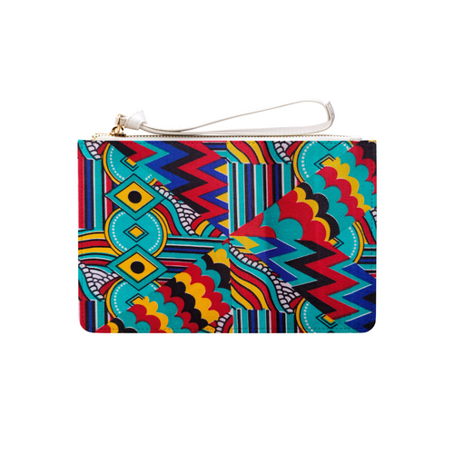 Ankara Multicoloured Print Clutch Bag