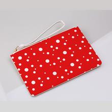 Load image into Gallery viewer, Red Dotty Clutch Bag
