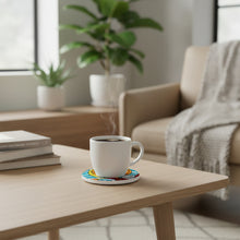 Load image into Gallery viewer, Ankara Blue Ceramic Coaster