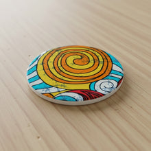 Load image into Gallery viewer, Ankara Blue Ceramic Coaster