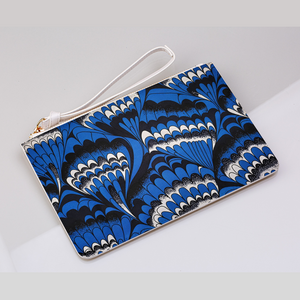 Royal Blue Ankara Print Clutch Bag