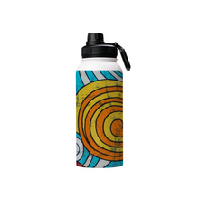 Load image into Gallery viewer, Ankara Blue And Yellow Thermal Water Bottle