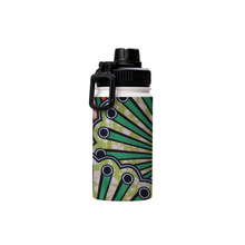 Load image into Gallery viewer, Ankara Green And Orange Thermal Water Bottle