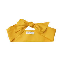 Load image into Gallery viewer, Golden Yellow Cotton Hair Scarf – Handmade in the UK | LanRetro