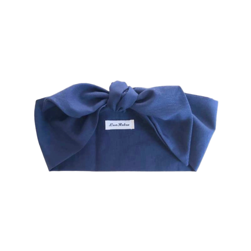 Navy Blue Cotton Hair Scarf