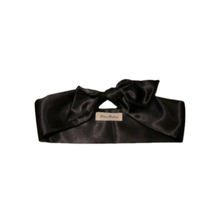 Load image into Gallery viewer, Black Satin Hair Scarf – Handmade in the UK | LanRetro