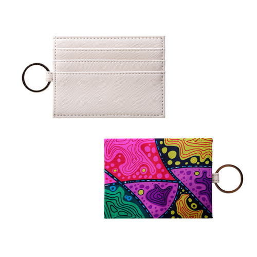 Pink Abstract Print Card Holder