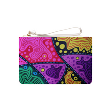 Load image into Gallery viewer, Pink Abstract Print Clutch Bag