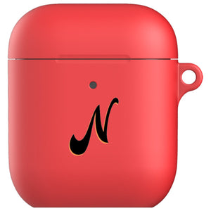 Personalised Airpods Case with Keychain In Red