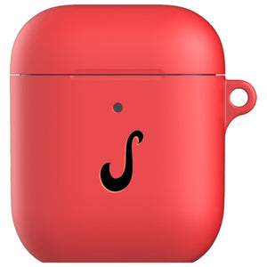 Personalised Airpods Case with Keychain In Red