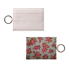 Load image into Gallery viewer, Grey Floral Card Holder