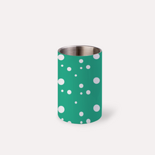 Load image into Gallery viewer, Jade Green Dotty Print Wine Chiller Bucket