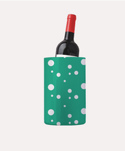 Load image into Gallery viewer, Jade Green Dotty Print Wine Chiller Bucket