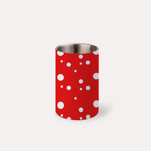 Load image into Gallery viewer, Red Dotty Print Wine Chiller Bucket