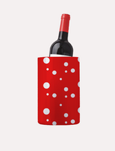 Load image into Gallery viewer, Red Dotty Print Wine Chiller Bucket