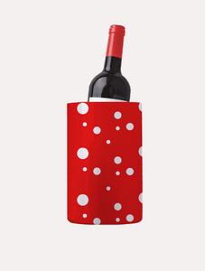 Red Dotty Print Wine Chiller Bucket