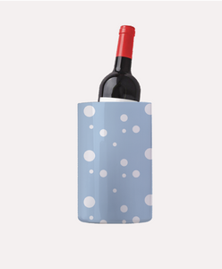 Sky Blue Dotty Print Wine Chiller Bucket