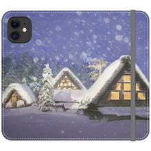 Load image into Gallery viewer, Winter Scene Illustrated iPhone Wallet Case