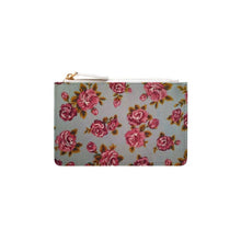 Load image into Gallery viewer, Grey Floral Coin Purse