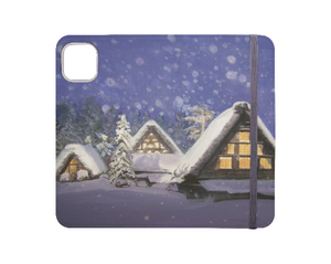 Winter Scene Illustrated iPhone Wallet Case