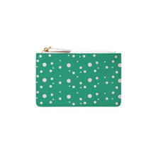 Load image into Gallery viewer, Jade Green Dotty Coin Purse