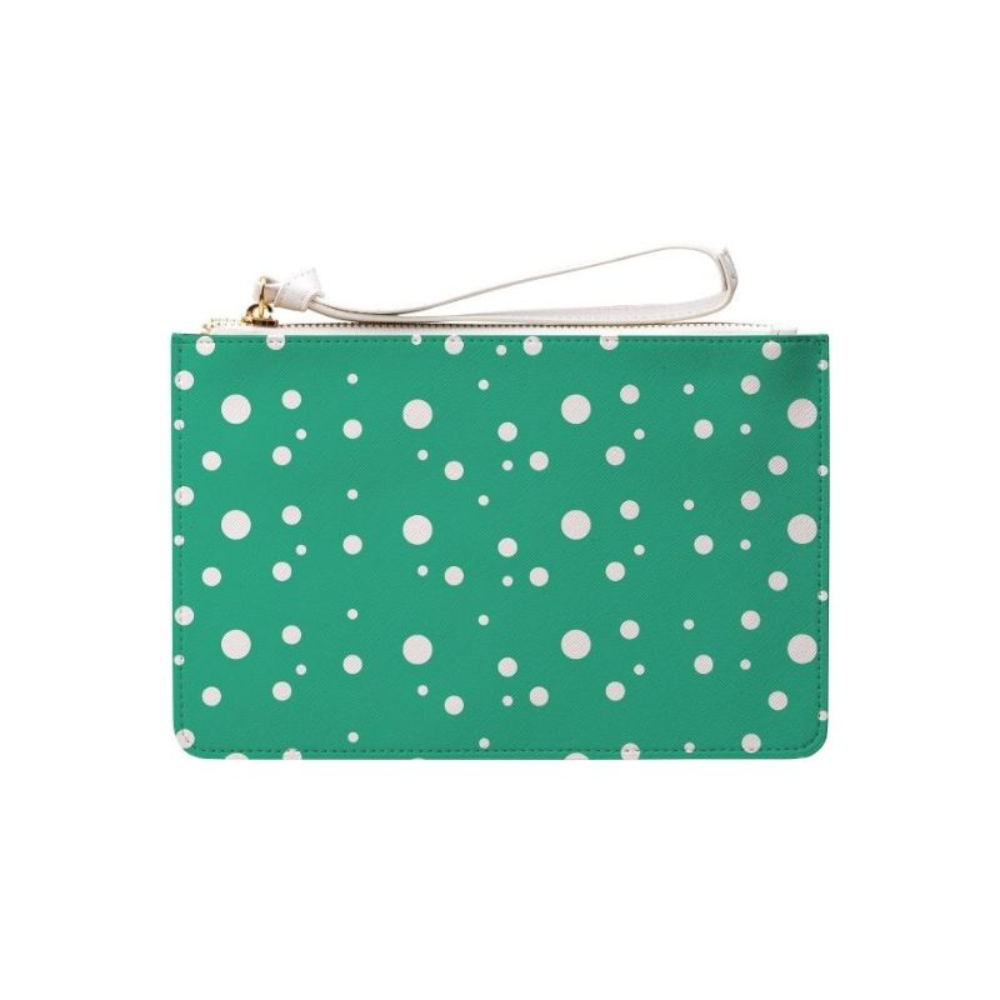 Jade Green Dotty Clutch Bag LanRetro