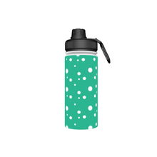 Load image into Gallery viewer, Jade Green Dotty Thermal Water Bottle