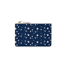 Load image into Gallery viewer, Navy Dotty Coin Purse