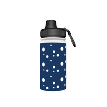 Load image into Gallery viewer, Navy Blue Dotty Thermal Water Bottle
