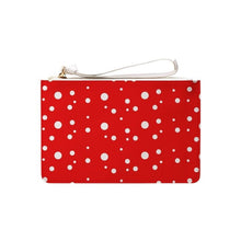 Load image into Gallery viewer, Red Dotty Clutch Bag