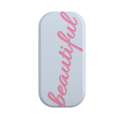 Beautiful slogan pink and light blue clickit phone grip