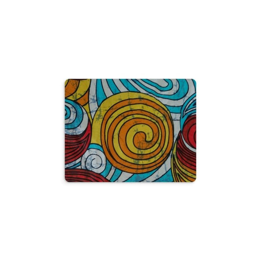 Ankara Blue And Yellow Print Mouse Mat