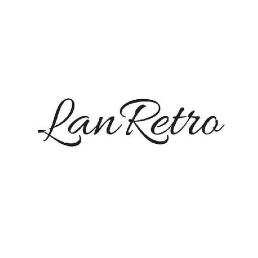 LanRetro black logo on a white background